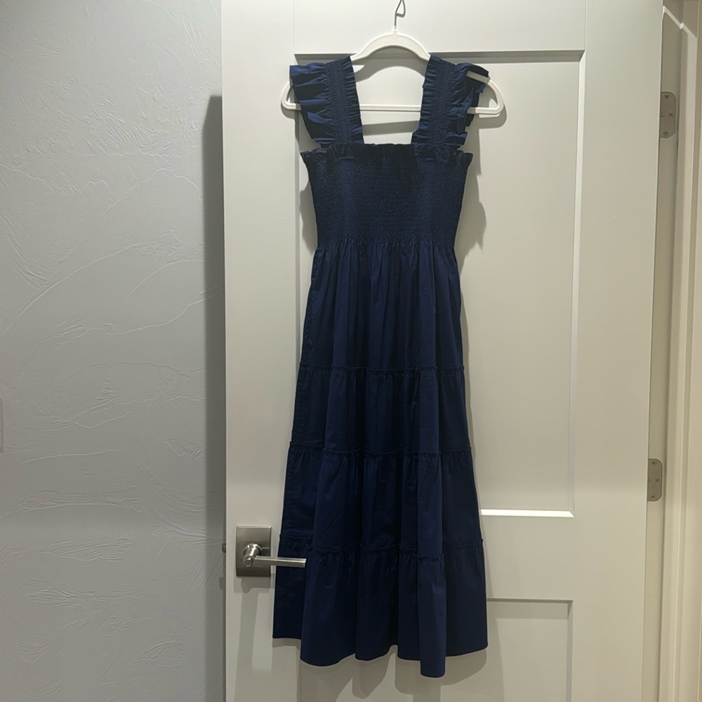 Hill House The Ellie Nap Dress - Navy Poplin